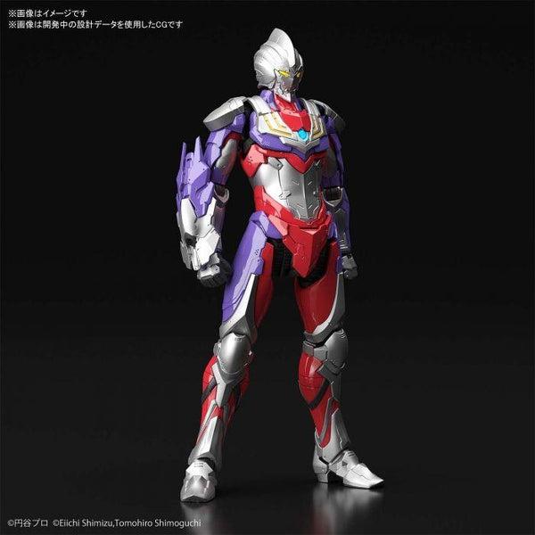 Bandai Figure-Rise Standard 1/12 Ultraman Suit Tiga  front on view.