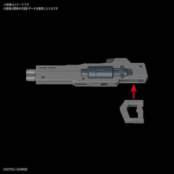 Bandai 1/100 MG GN-003 Gundam Kyrios  rifle close up. 