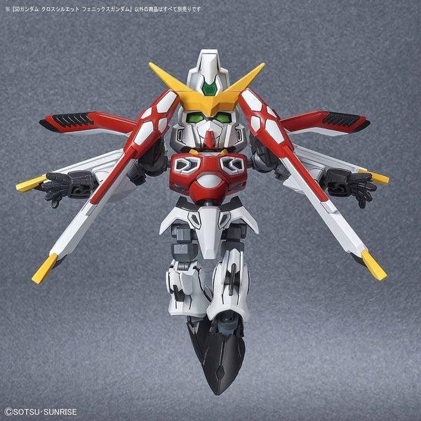 Bandai SD Gundam Cross Silhouette Phoenix GundamBandai SD Gundam Cross Silhouette Phoenix Gundam crucifix pose