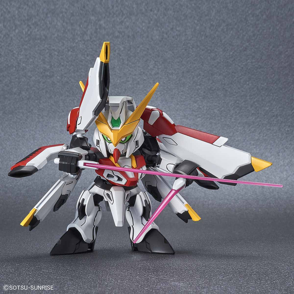 Bandai SD Gundam Cross Silhouette Phoenix Gundam action pose with weapons