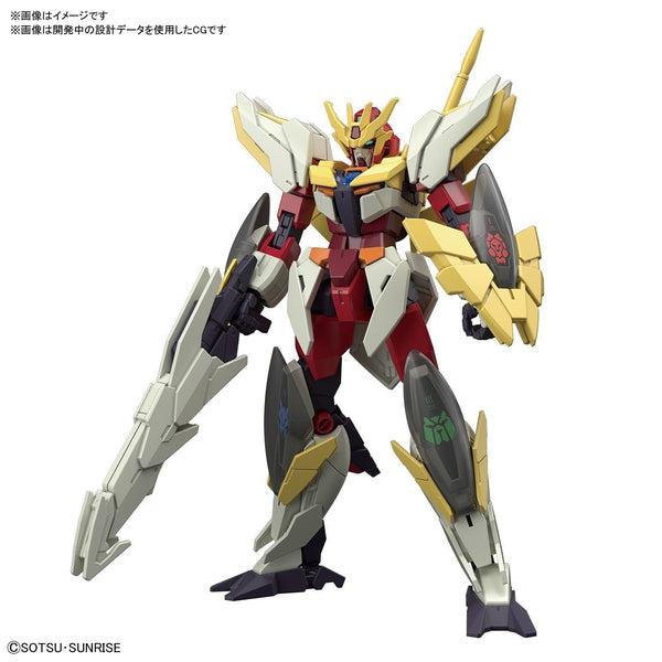 Bandai 1/144 HGBD:R Gundam Anima Rize front on view.