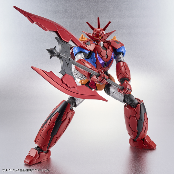 Bandai 1/144 HG Getter Dragon action pose with weapon. 