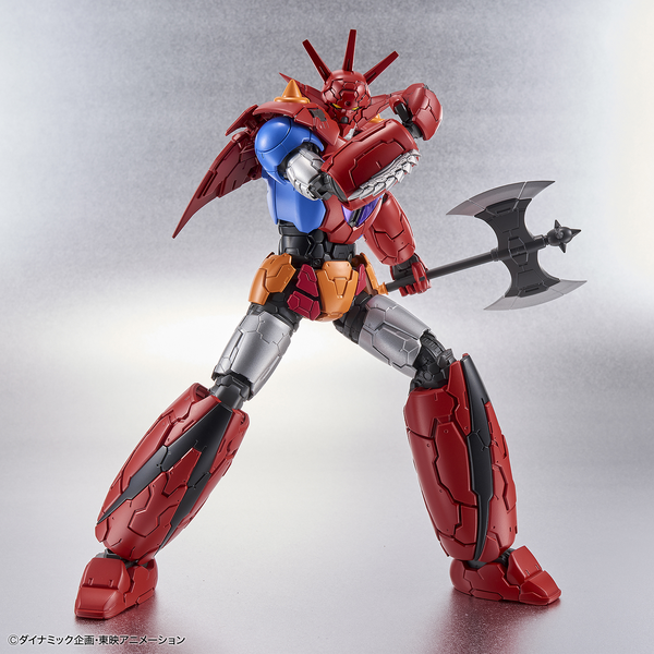 Bandai 1/144 HG Getter Dragon action pose with weapon. 2