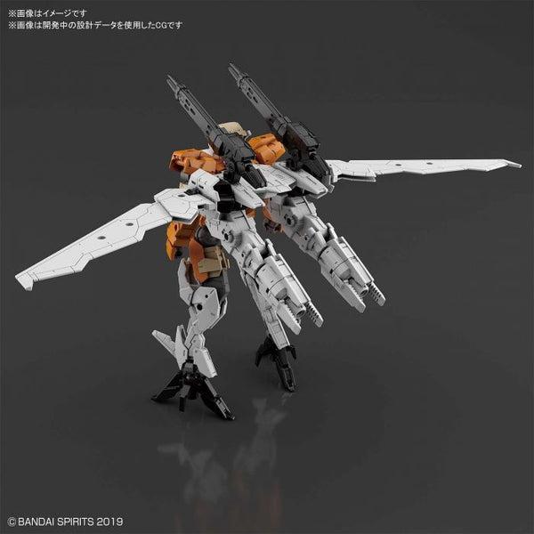 Bandai 1/144 NG 30MM EEXM-17 Alto Flight Type (Orange) rear view.