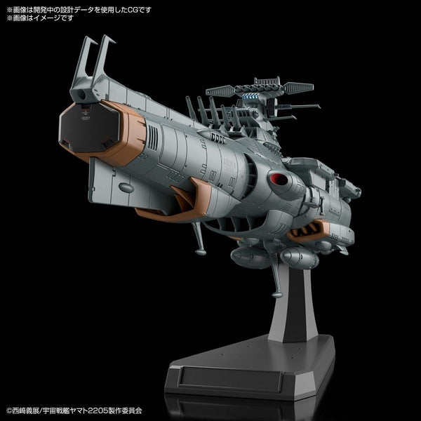 Bandai 1/1000 Earth Defence Force Dreadnought Upgraded Supply Mothership Asuka front on view.