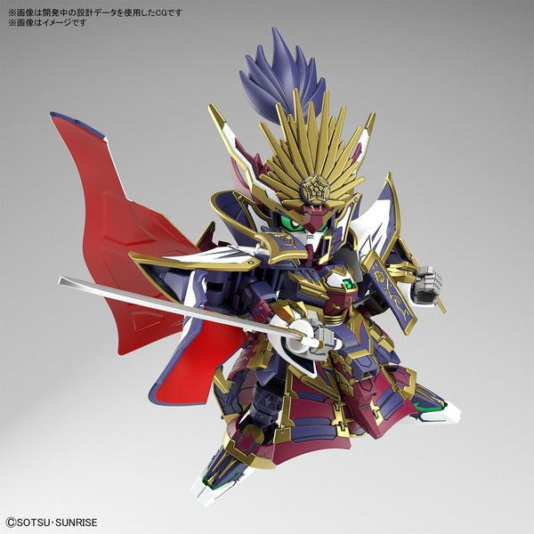 Bandai SDW Heroes Nobunga Gundam Epyon action pose with weapon.  2