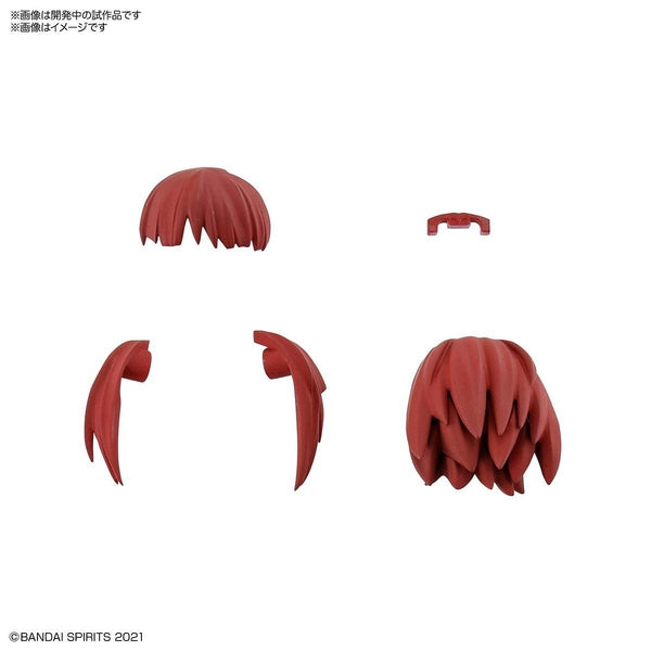 Bandai 1144 NG 30MS Optional Hairstyle Parts Vol.1 short red included parts