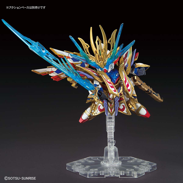 Bandai SDW Heroes Cao Cao Wing Gundam Isei Style action pose with clear parts added