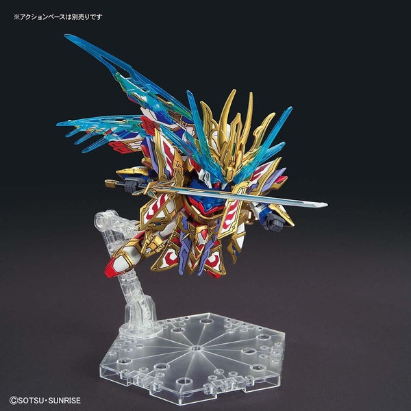 Bandai SDW Heroes Cao Cao Wing Gundam Isei Style action pose with weapon. 