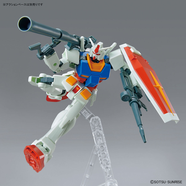 Bandai 1/144 EG RX-78-2 Gundam [full weapon set] action pose  with bazooka
