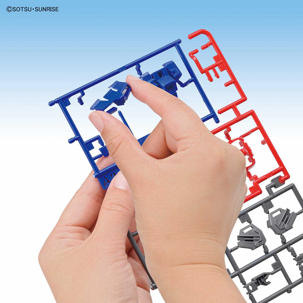 Bandai 1/144 EG Strike Gundam removing a part without the need for nippers