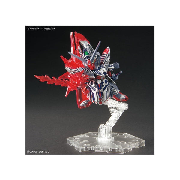 Bandai SDW Heroes Caesar Legend Gundam action pose on a clear action base