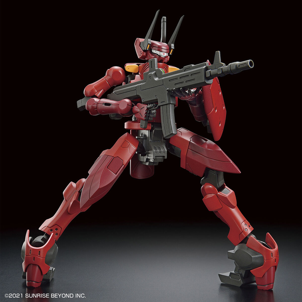 Bandai 1/72 HG Nyuren action pose with weapon. 