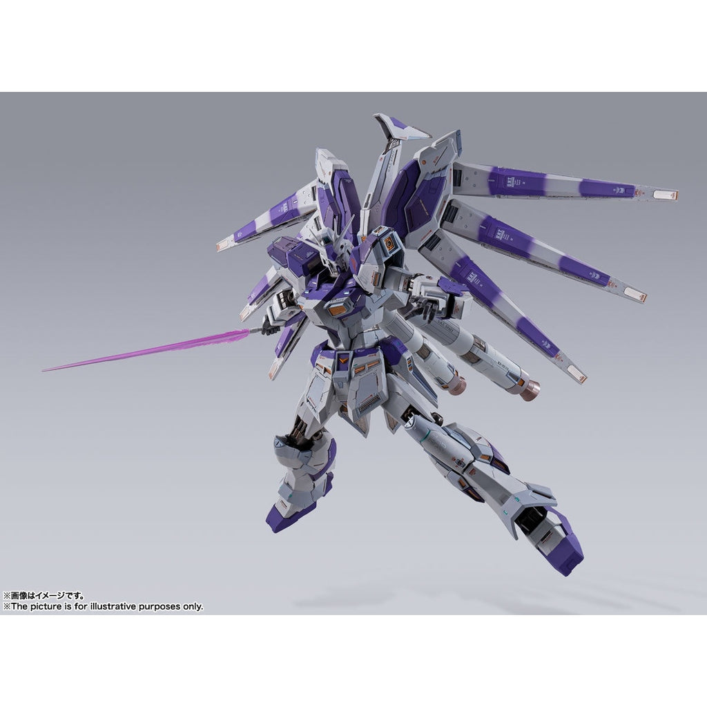 Bandai Metal Build Gundam Hi Nu Gundam action pose with beam saber