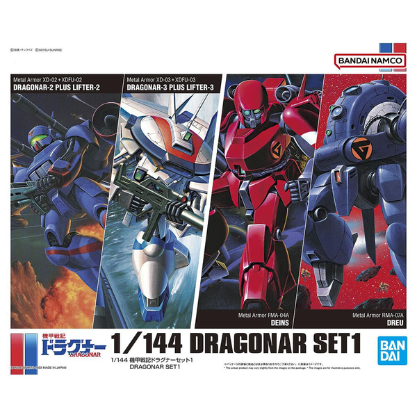 Bandai 1/144 Dragonar Set 1 package artwork
