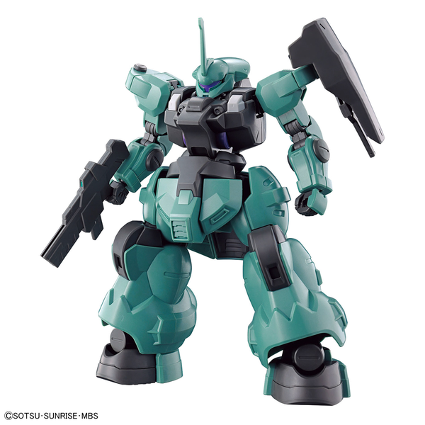 Bandai 1/144 HG Gundam Dilanza action pose with weapons
