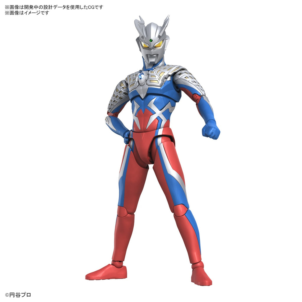 Bandai Figure-Rise Standard 1/12 Ultraman Zero front on view.