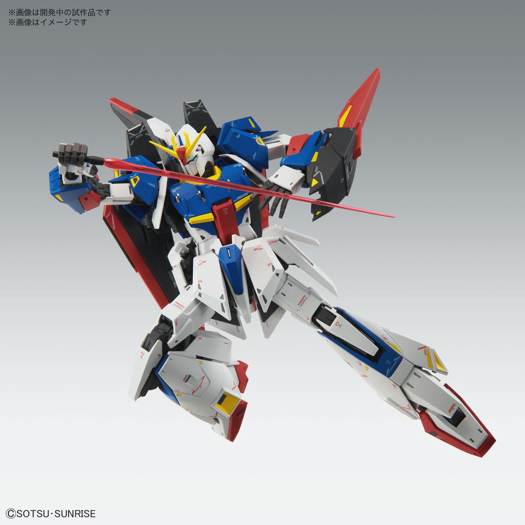 Bandai 1/100 MG Zeta Gundam Ver Ka action pose with beam saber