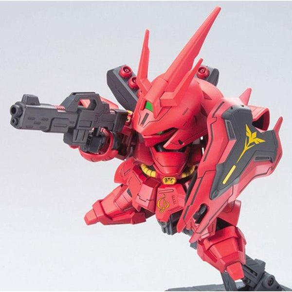 Bandai 1/144 BB382 Sazabi action pose 1