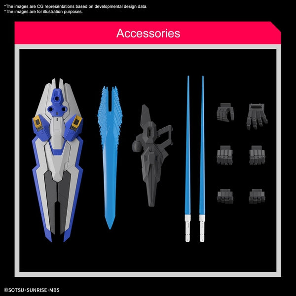 Bandai  Full Mechanics 1/100 HG Gundam Aerial included accessories