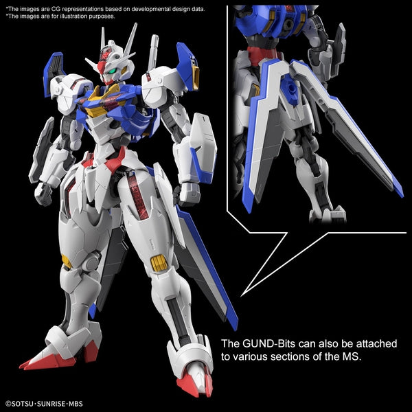 Bandai  Full Mechanics 1/100 HG Gundam Aerial adding extras to the main suit