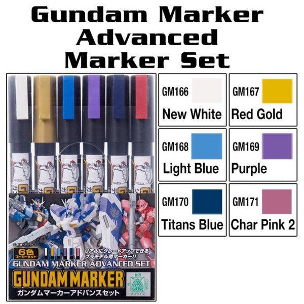 Gundam Marker - Advanced Set package and colour swatch