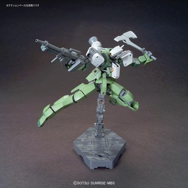 Bandai 1/144 HG IBO Graze Custom (Kai) action pose with weapons