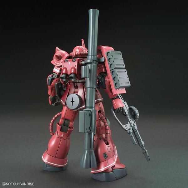 Bandai 1/144 HG Zaku II Red Comet Ver rear view with weapon