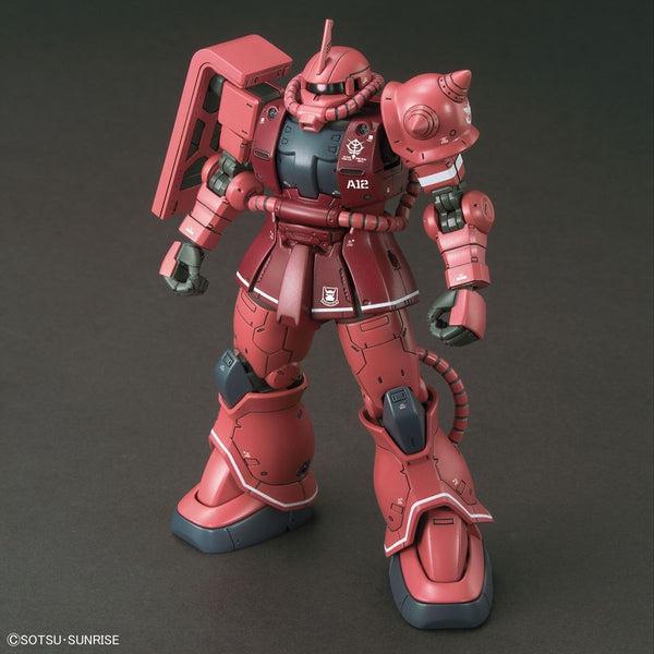 Bandai 1/144 HG Zaku II Red Comet Ver front on view
