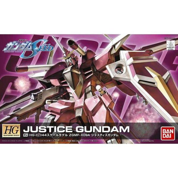 Bandai 1/144 HG R14 Justice Gundam package artwork