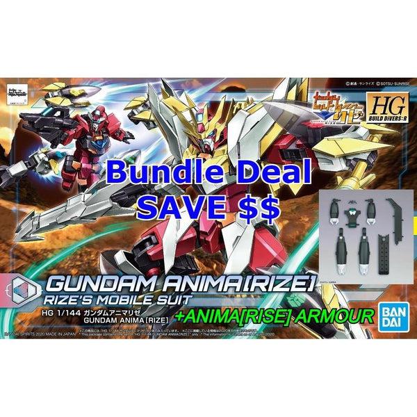 Bundle Deal Save $$$ Bandai 1/144 HGBD:R Gundam Anima Rize + Aun Rize Armour 