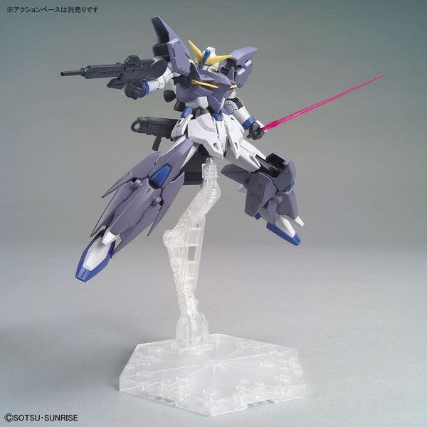 Bandai 1/144 HGBD:R Gundam Tertium  action pose with weapons- beam saber and rifle