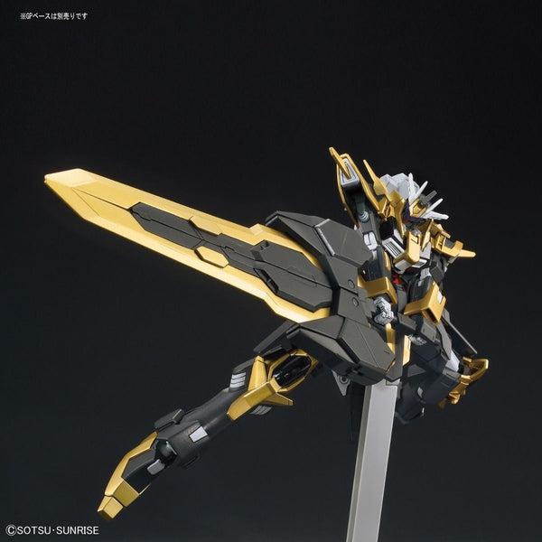 Bandai 1/144 HGBF Gundam Schwarzritter action pose, 1 sword