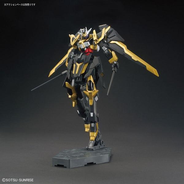 Bandai 1/144 HGBF Gundam Schwarzritter action pose with daggers
