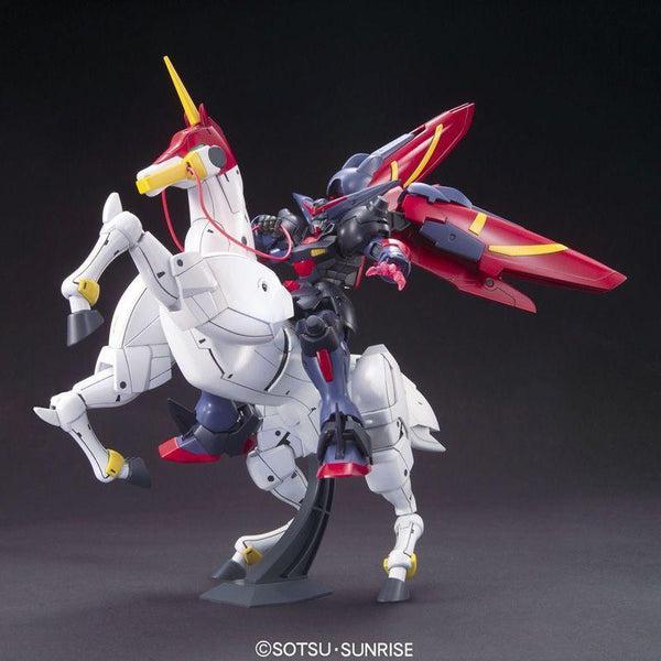 Bandai 1/144 HGFC Master Gundam & Fuunsaiki front view on horse