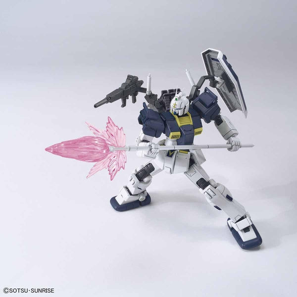 Bandai 1/144 HGGT Gundam Ground Type-S Gundam Thunderbolt Version action pose with weapon