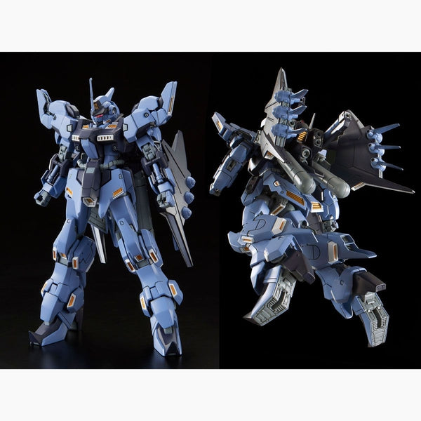 P-Bandai 1/144 HG AMX-018 Hades Todesritter front view and action pose rear view