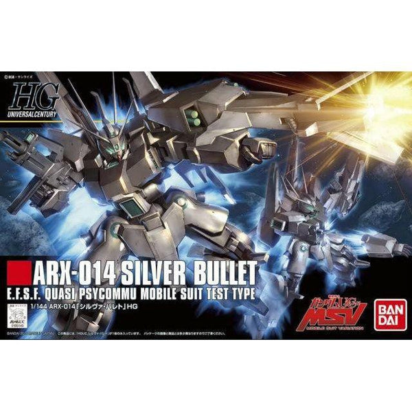 Bandai 1/144 HGUC ARX-014 Silver Bullet package artwork