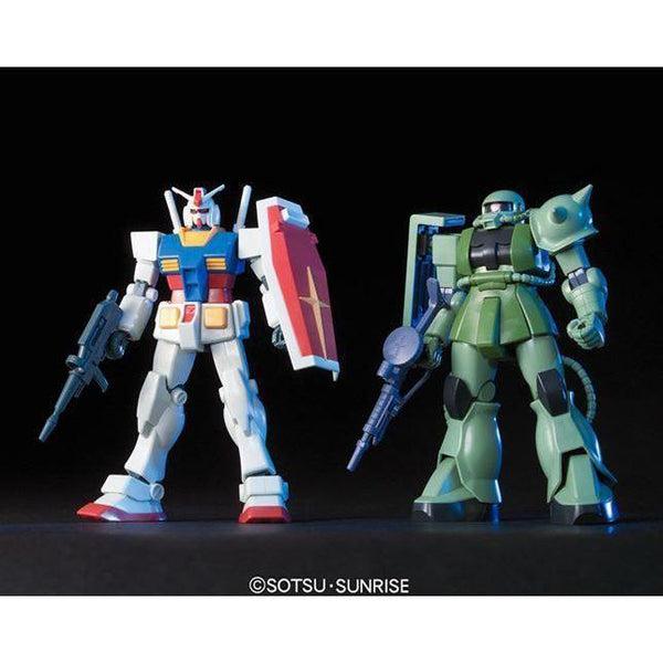Bandai 1/144 HGUC Gundam Starter Set 1. RX-78 and Zaku II