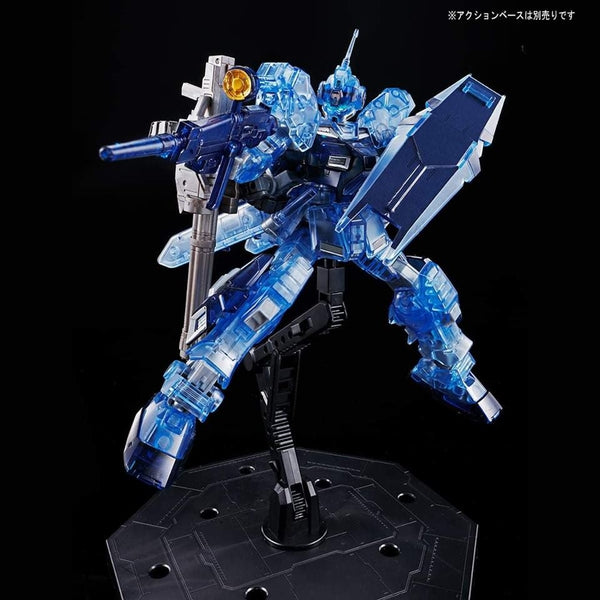 P-Bandai 1/144 Gundam Base Limited HGUC Pale Rider Space Type Clear Colour action pose