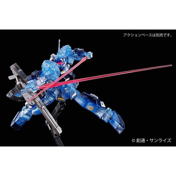 P-Bandai 1/144 Gundam Base Limited HGUC Pale Rider Space Type Clear Colour action pose 2