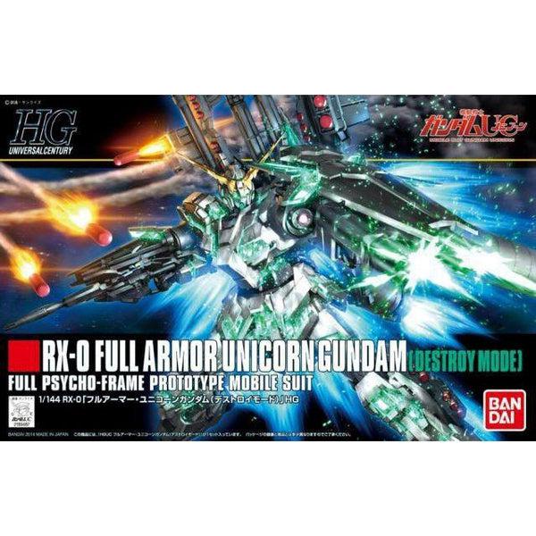 Bandai Gundam 1/144 HGUC RX-0 Full Armour Unicorn Gundam Destroy Mode (Green) package art