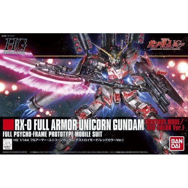 Bandai 1/144 HGUC RX-0 Full Armor Unicorn Gundam Destroy Mode Red Colour Ver. package art