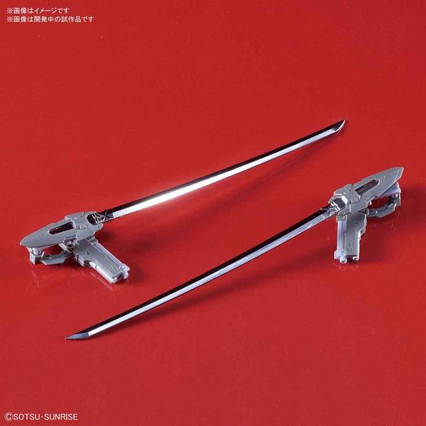 Bandai 1/100 HiRM Gundam Astray Noir chrome swords close up