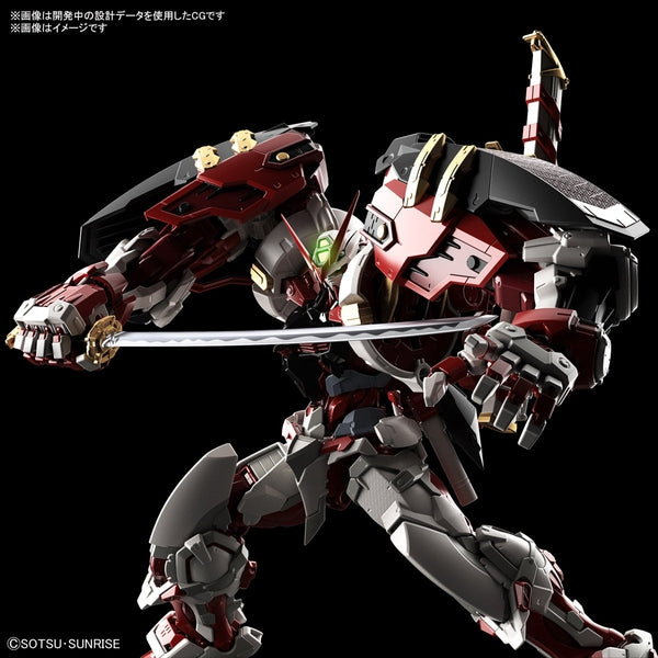 Bandai 1100 HiRM Gundam Astray Red Frame Powered Red action pose WITH SWORD