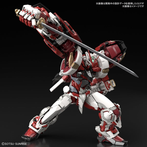 Bandai 1100 HiRM Gundam Astray Red Frame Powered Red action poseWITH SWORD 2