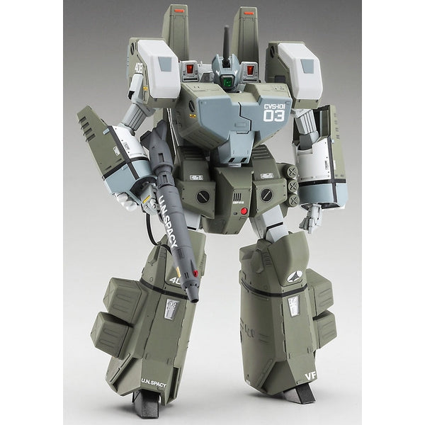 Hasagawa 172 VF-1A Armored Valkyrie Bullseye Operation Part1 front on view dark background