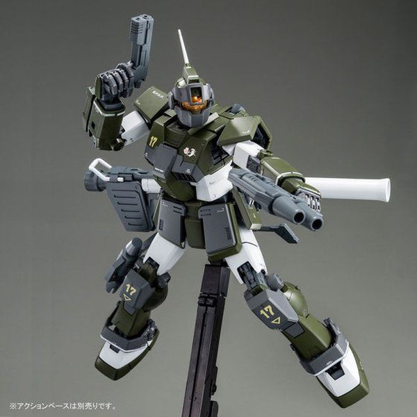 P-Bandai 1/100 MG RGM-79SC Tenneth A Jung's GM Sniper Custom action pose with weapons