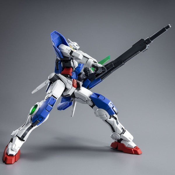 P-Bandai MG 1/100 Gundam Exia Repair III action pose with weapon. 
