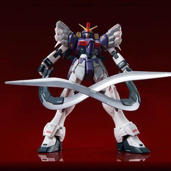 PRE-ORDER P-Bandai MG 1/100 Gundam Sandrock Custom EW [Reissue] front on view.
